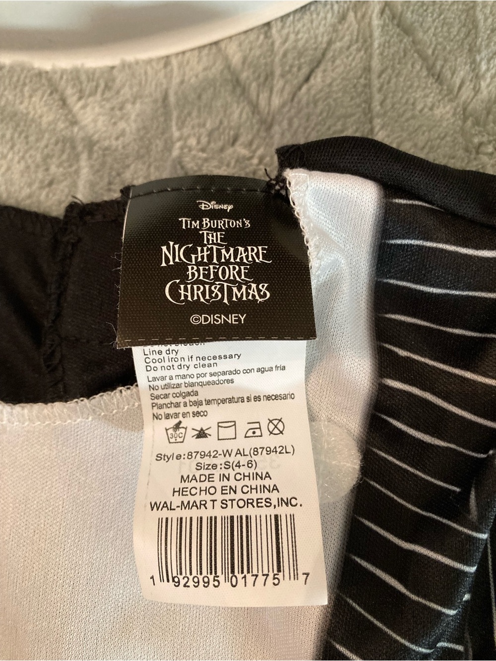 Jack Skellington youth costume Small 4-6 - Picture 4 of 8
